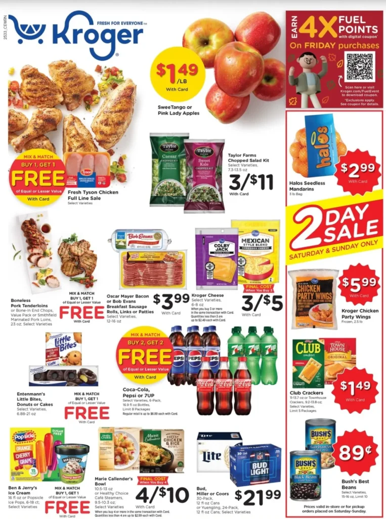 DISPLAY IMAGE KROGER WEEKLY AD PRINT 17TH - 23RD SEPTEMBER