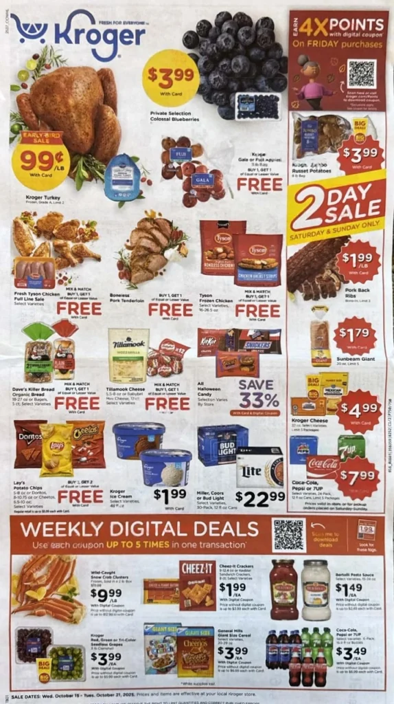 kroger weekly ad flyer 15 oct - 21 oct