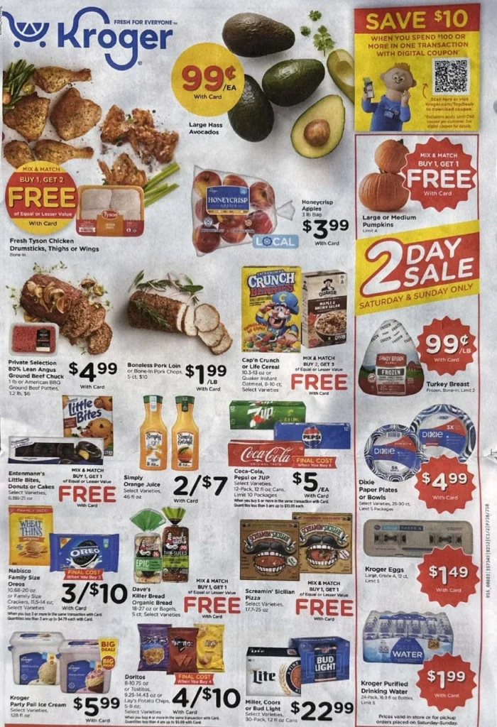 kroger weekly ad scan page 1